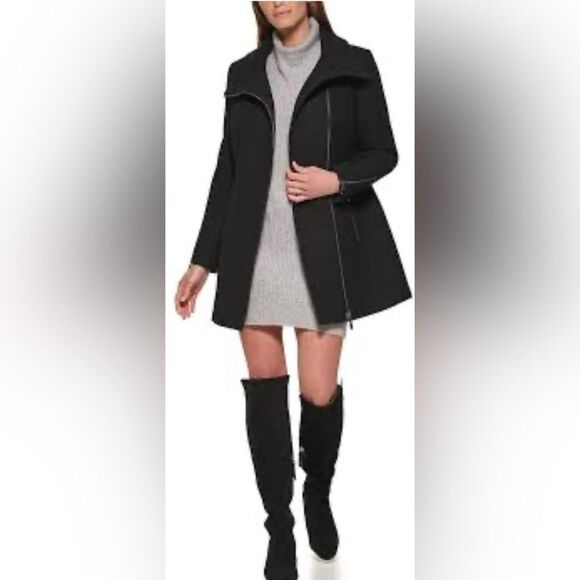 Calvin Klein Asymmetrical Wool Jacket Womens XS~NWT - Picture 8 of 8